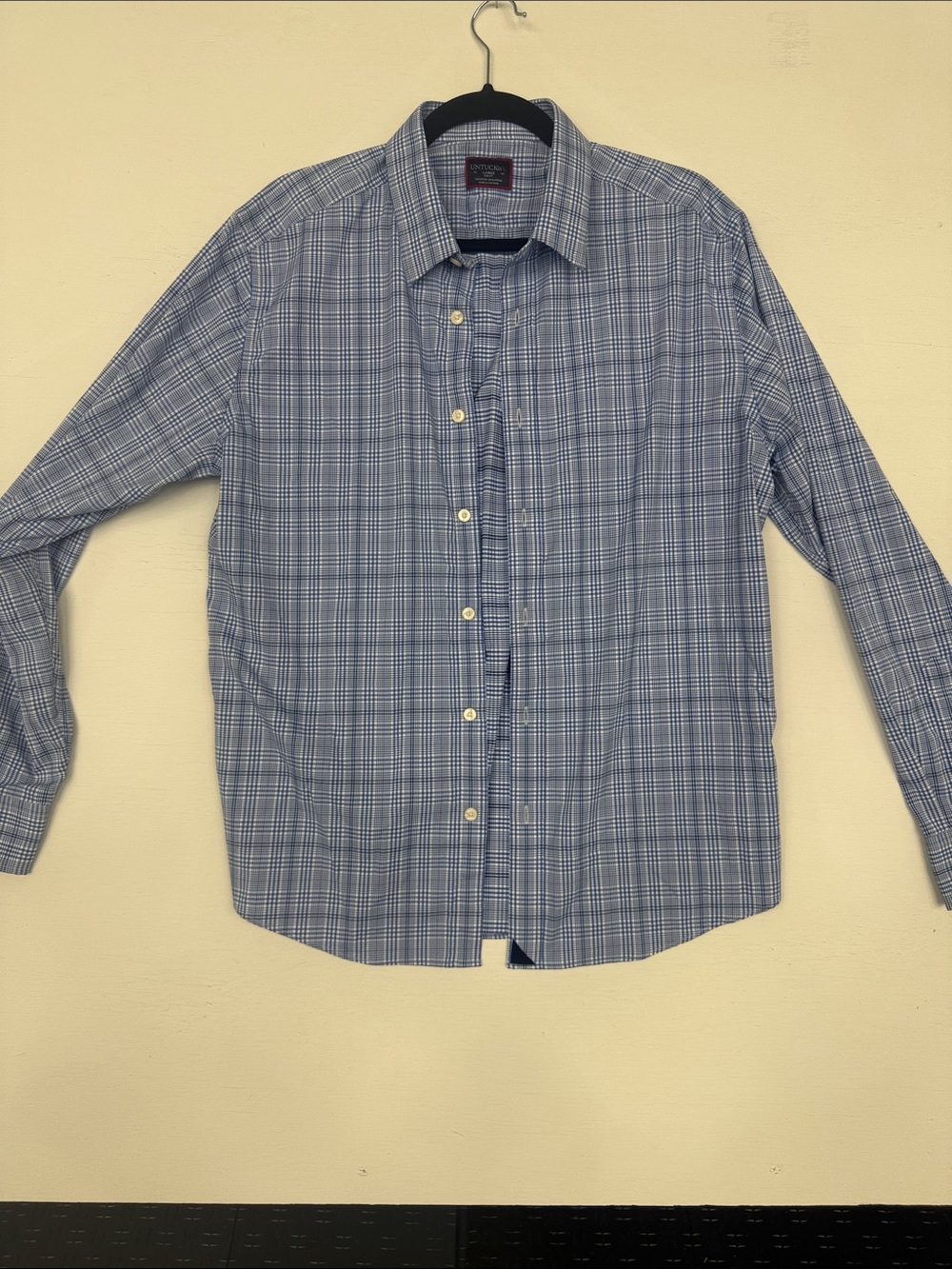 UNTUCKit Blue Plaid Long-Sleeve Men’s Shirt